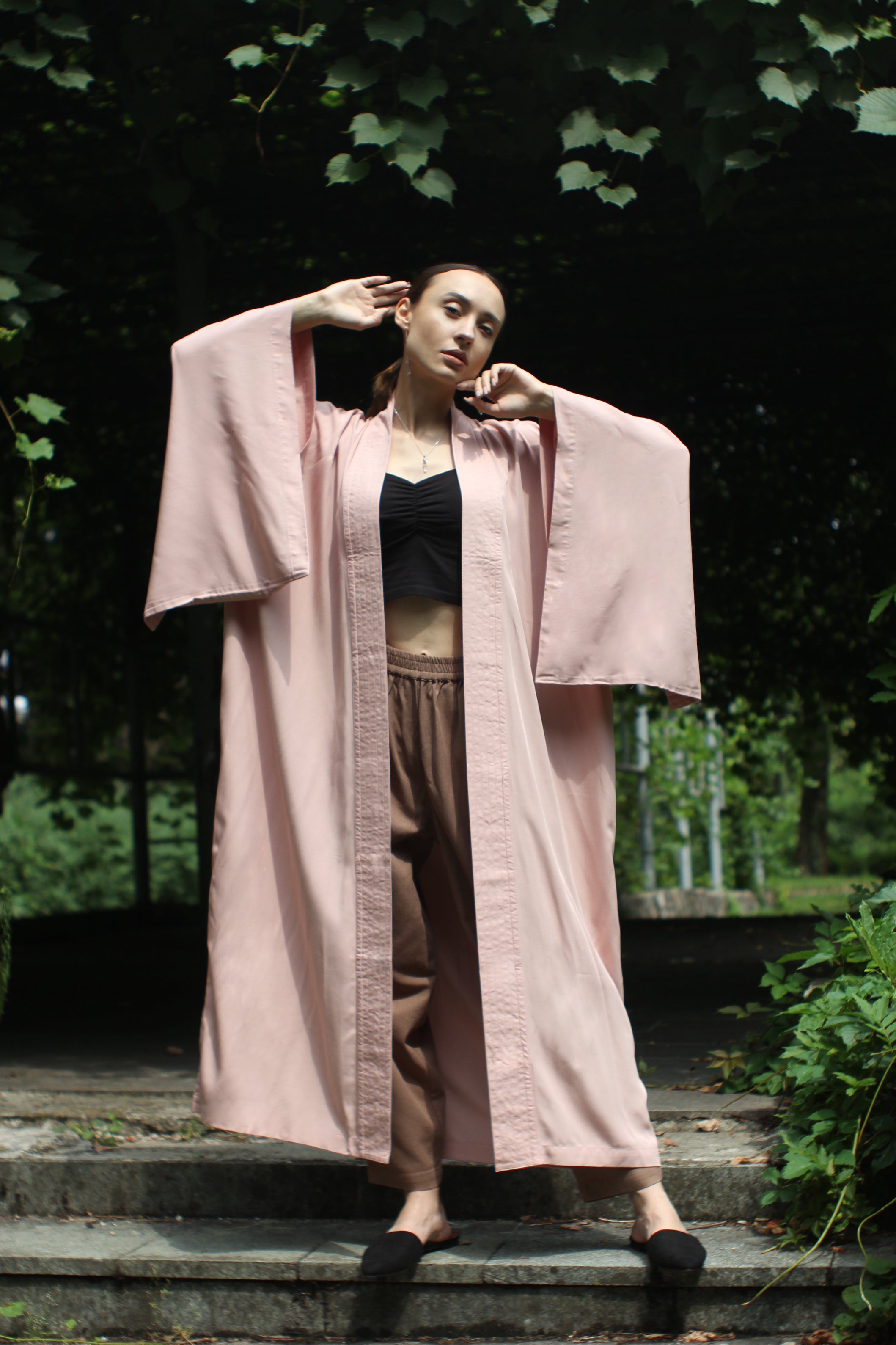 Japanese Kimono Long Breeze - Pink