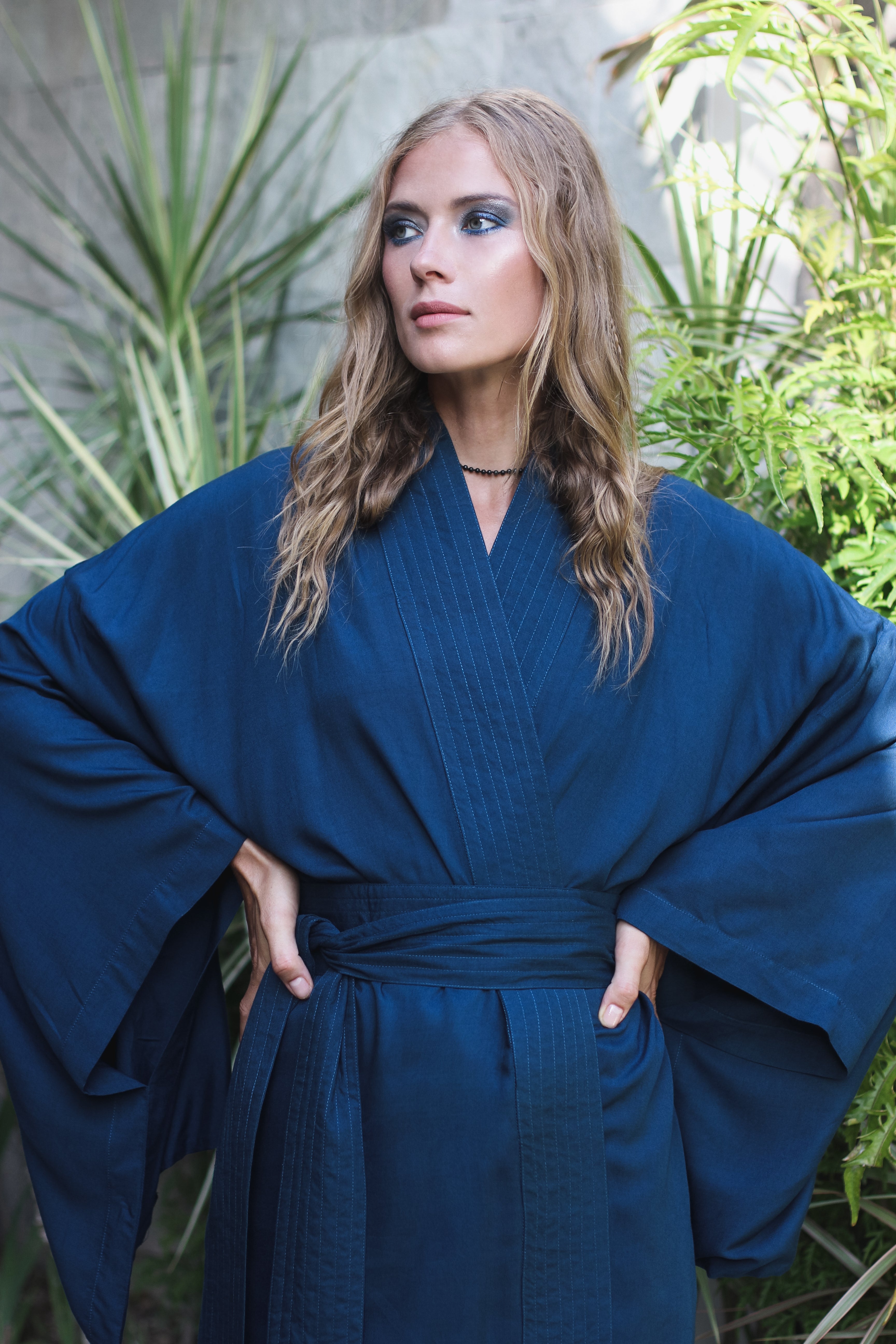 Japanese Kimono Short - Navy Blue