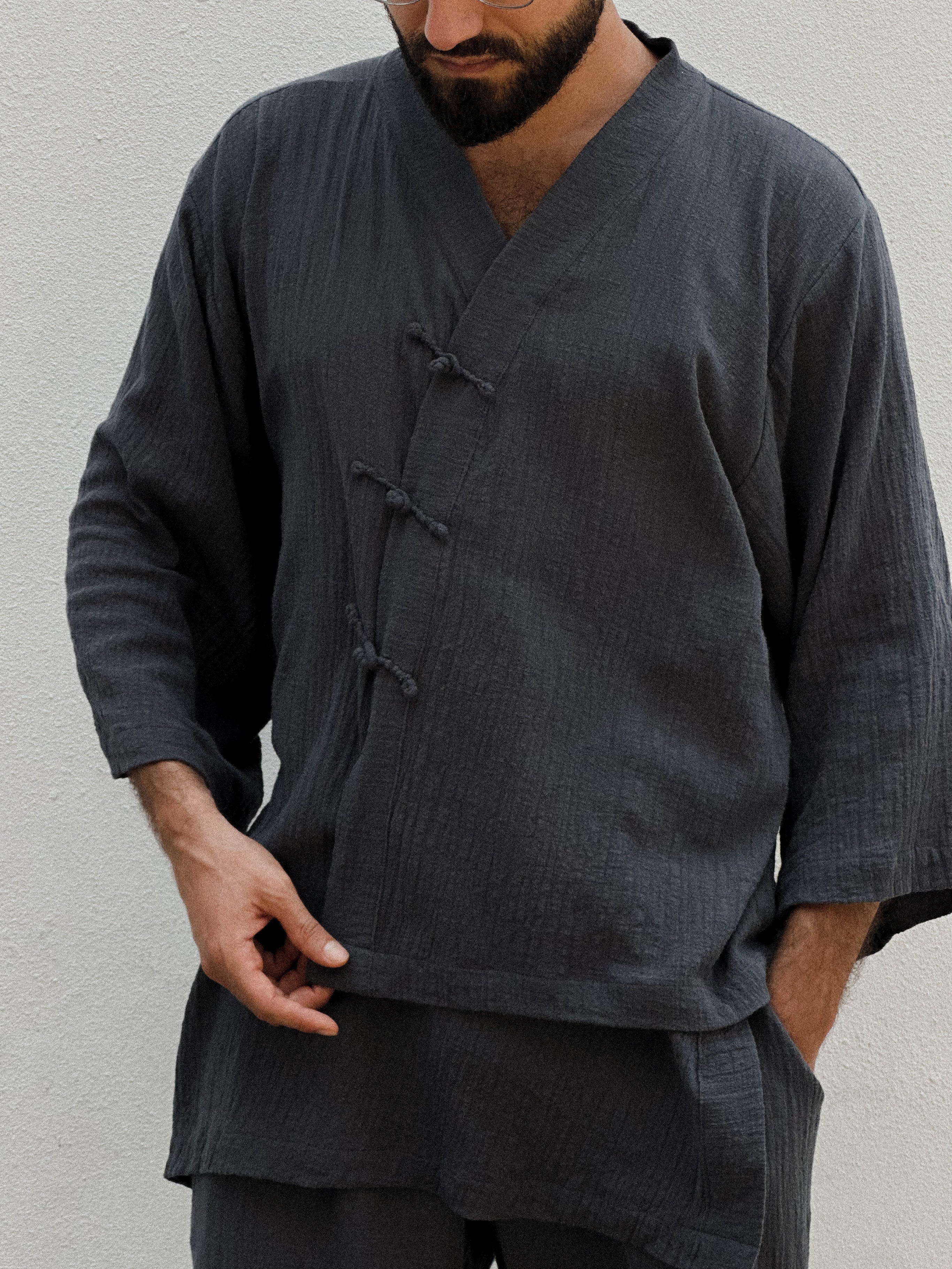 Kintamani Wisper Kimono - Dark Grey