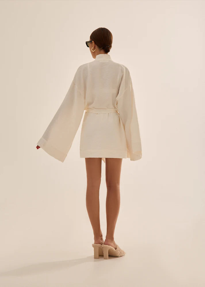 Kimono Short Linen - White