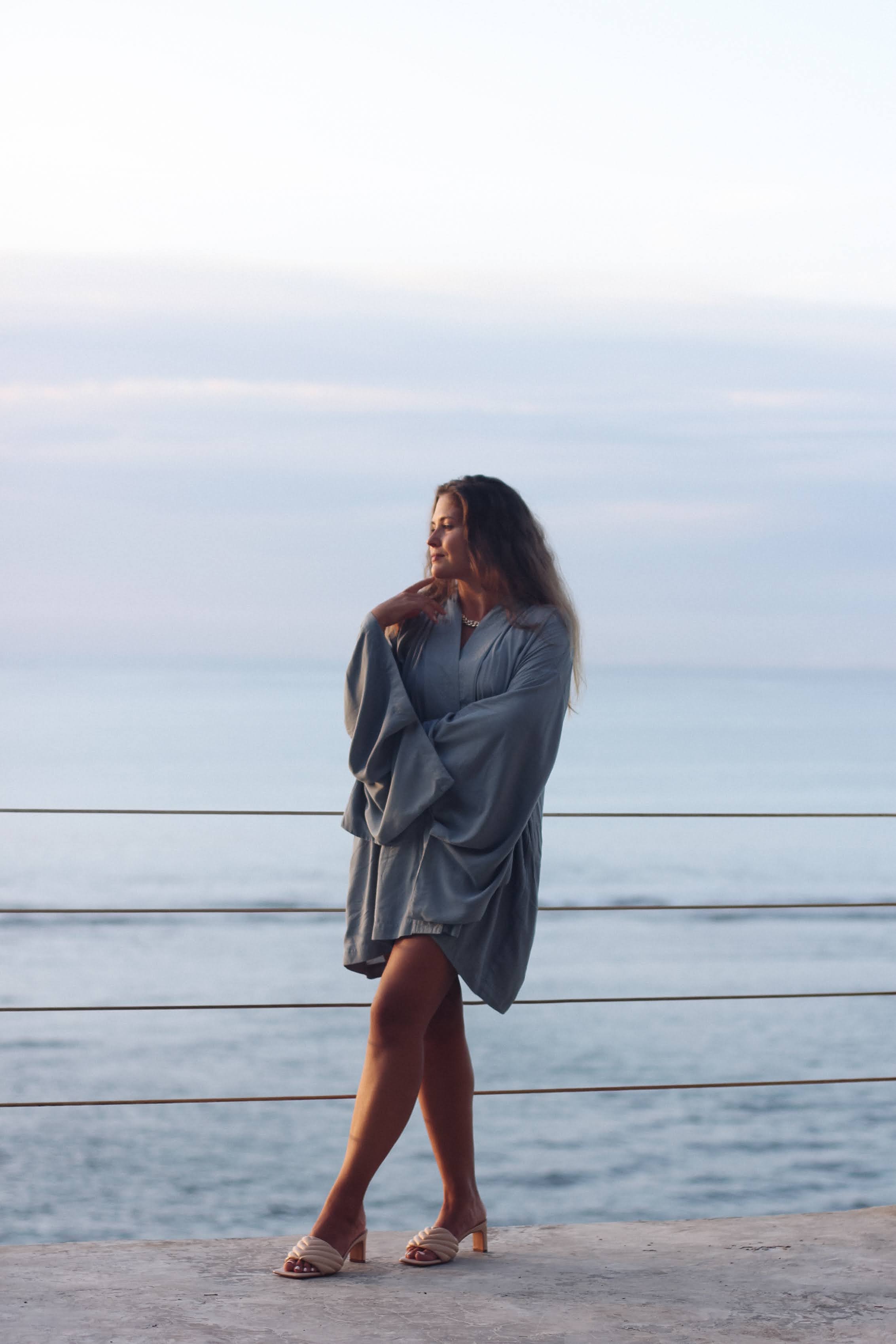 Japanese Kimono Short - Light Blue