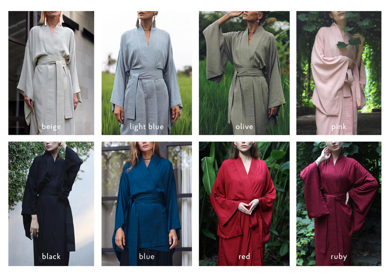 Japanese Kimono Short - Light Blue